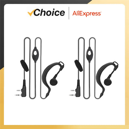 10PCS Walkie Talkie Headset QuanSheng UV-K5 Earpiece UV-K6 UV 5R Plus DM-1701 888s DMR Headphone Two Way Radio Accessories