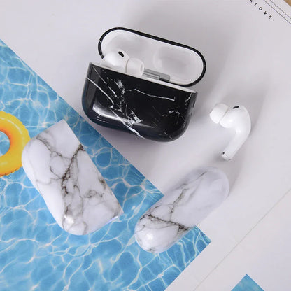 Marble Pattern Case For Apple Airpods Pro 3 Generation 2025 Hard PC Cover For AirPods 4 3 1 2 Pro2 Marble Protective Case Fundas