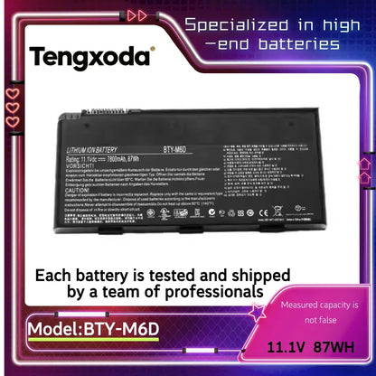 Compatible with MSI GT60/70 GX660/680 MS-1763 laptop battery BTY-M6D