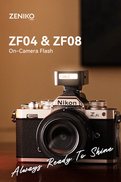 ZENIKO ZF08/ZF04 Mini Camera Flash Speedlite 6500K Universal Hot Shoe Mount for Sony Canon Nikon Olympus DSLR Camera Outdoor