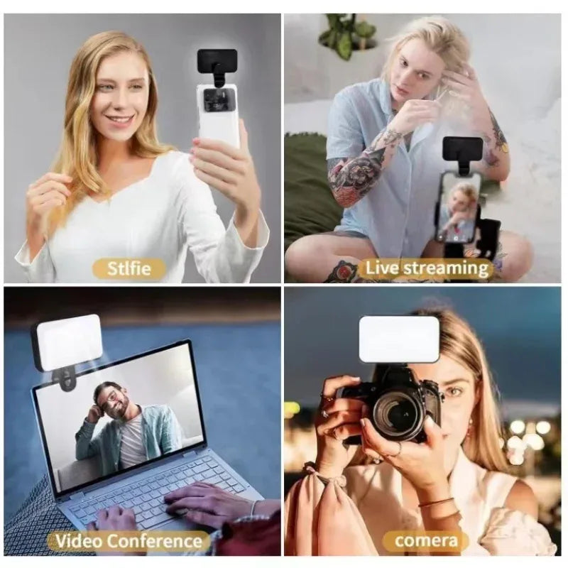 Portable Rechargeable LED Fill Light Mini Selfie Fill Light for Mobile Phone Computer