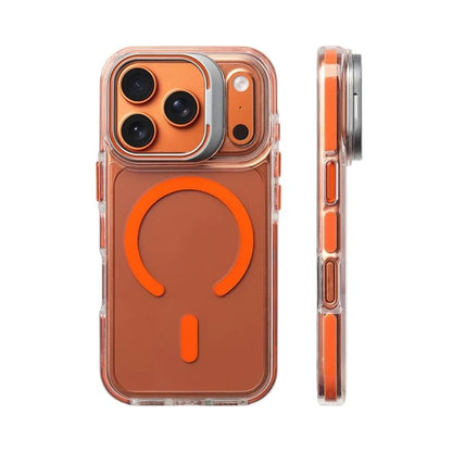 Flip Camera Lens Holder For Magnetic Magsafe Case For iPhone 17Pro 16 16Pro 17 17Pro max Transparent Protective Phone Cover