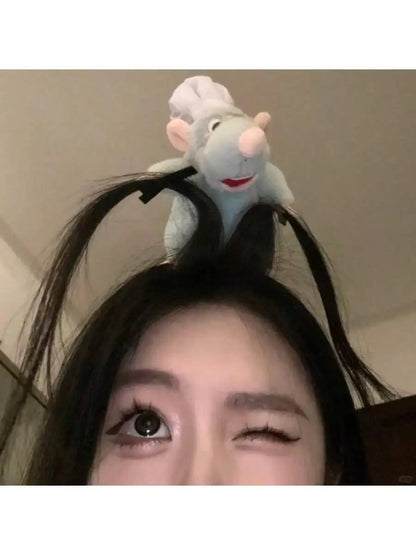 1/2pcs Whimsical Cartoon Mouse Headband - Soft and Comfortable Women's Hair Accessory for  Costume Play, and Everyday Fun