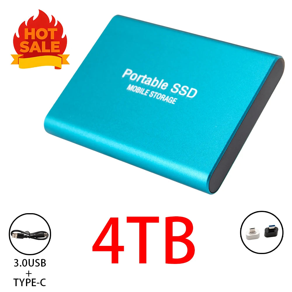 Highly cost-effective external hard drive, durable, efficient, and portable, with 256TB high-speed USB 3.1 Type C