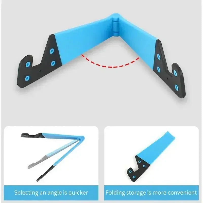 Portable Mini Phone Tablet Holder Desktop Lazy Stand for iPhone 16 15 14 13 Pro Max iPad Samsung S23 Foldable Smartphone Mount