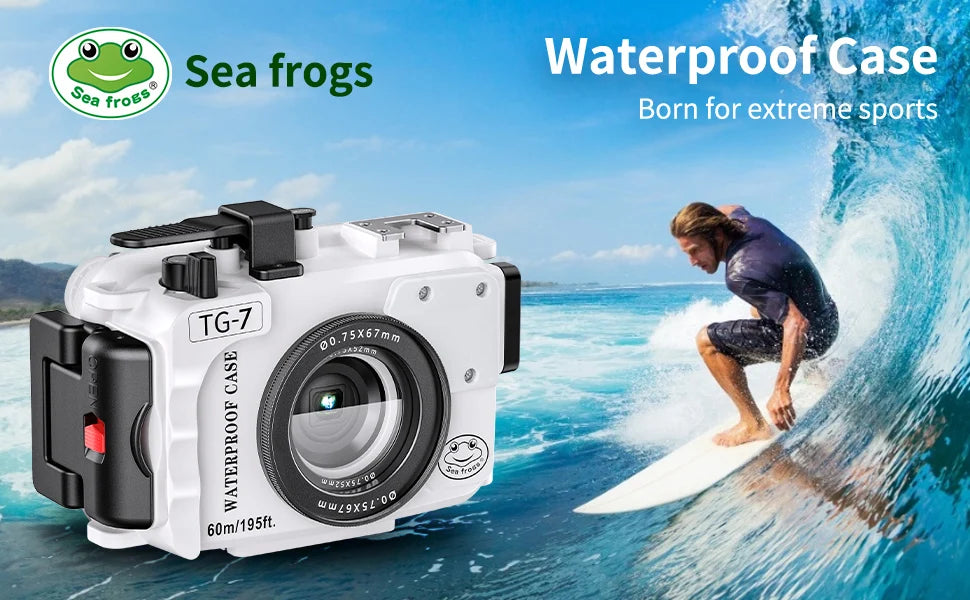 Seafrogs Scuba Diving Camera Case Cover For Olympus TG 7 TG 5 TG 6 Underwater Photography Equipment Waterproof Camera Housing 60