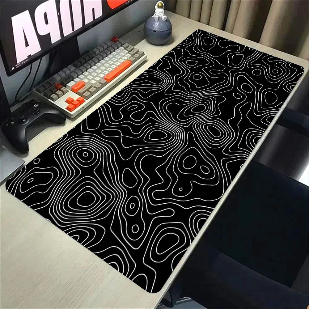 Topographic Mousepad Strata Liquid Mouse Pad Black 500x1000 Mat Gamer 900x400 Extended Pad Custom Mauseped Rubber Office Carpet