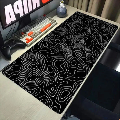 Topographic Mousepad Strata Liquid Mouse Pad Black 500x1000 Mat Gamer 900x400 Extended Pad Custom Mauseped Rubber Office Carpet