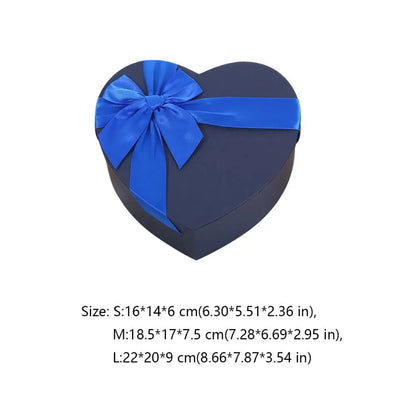 New Heart-shaped Gift Box Red Bowknot Present Boxes with Cover Gift Storage Container Valentine's Day