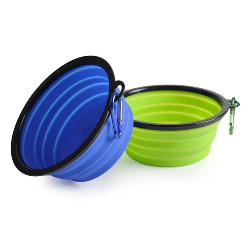 350ml Collapsible Dog Pet Folding Silicone Bowl Outdoor Travel Portable Puppy Food Container Feeder Dish Bowl Pet supplies
