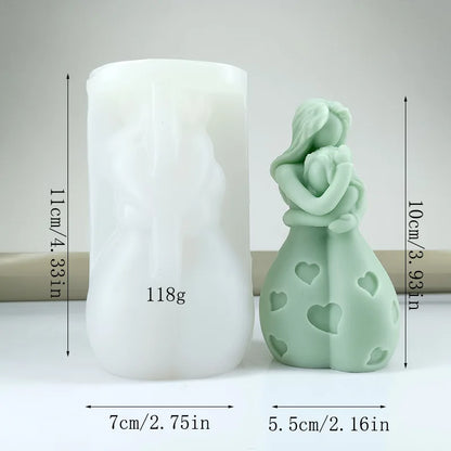 New Mother Hugging Child Candle Silicone Mold 3D Love Mother and Child Portrait Plaster Crafts Resin Soap Mold Mother's Day Gift