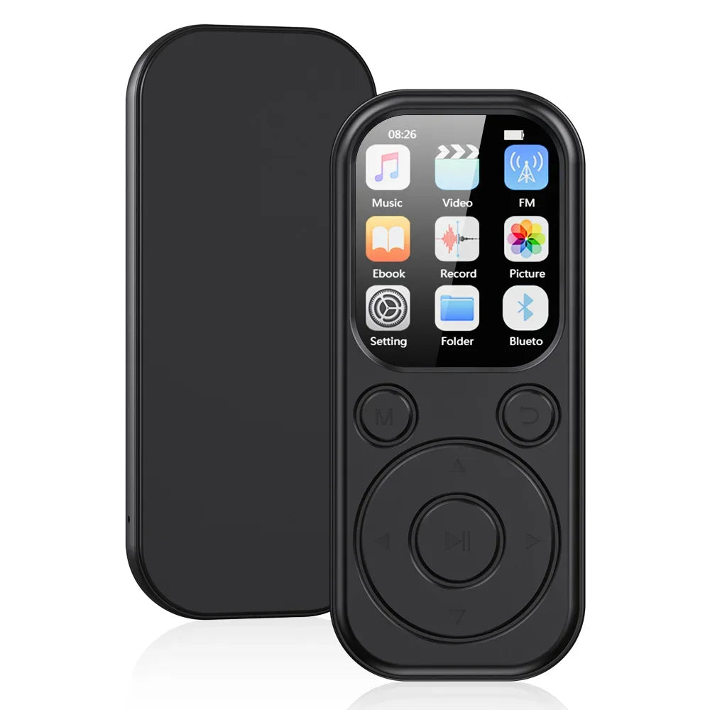 Bluetooth 5.4 MP3 MP4 Player Portable LCD Screen Music Player Stereo HiFi Speaker Support TF FM Radio Video E-Book Recording