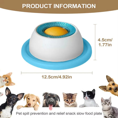 Dog/cat licking bowl, pet licking toy slow food bowl, non-slip licking bowl, educational toy, makes dogs/cats love licking.