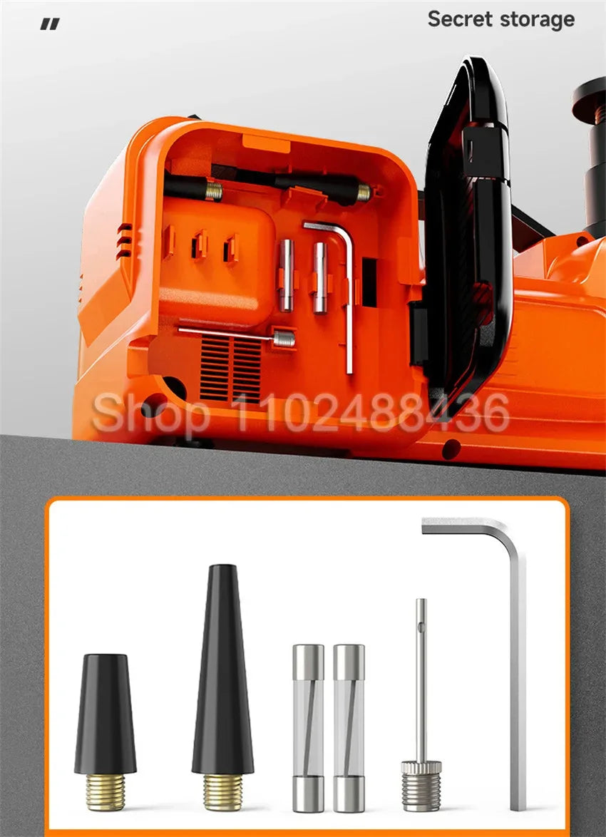 12V 5T Electric Car Hydraulic Jack with Tire Inflator Pump and LED Light  3 in 1 Lift jacks With Safe Hammer Tool Kit