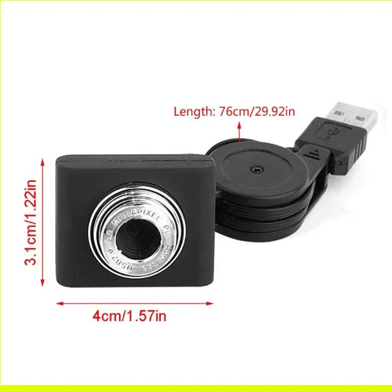 8 Million Pixels Mini Webcam for HD Web Computer Camera with Microphone for Desktop Laptop USB Plug and for Play for Vid