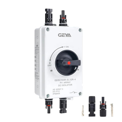DC Solar Disconnect Switch Isolator Switch 32A1200V with IP66 Waterproof Enclosure PV Panel Disconnect Switch for Solar Systems