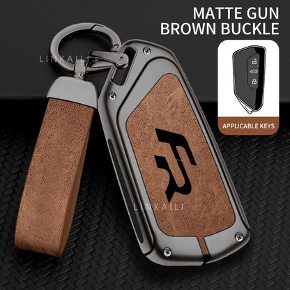 Suitable for Seat Ateca Leon FR 2 Ibiza Zinc Alloy Car Key Cover High-end Leather Car Key Case Auto Accessories