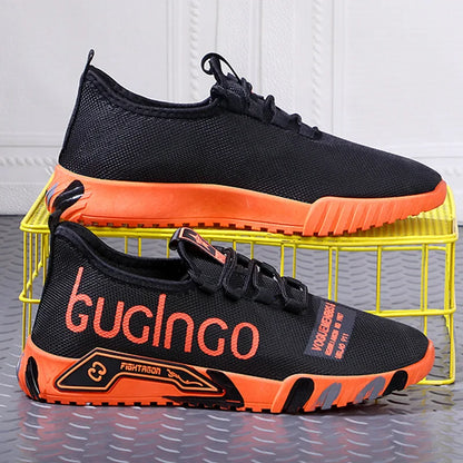 Men Sneakers Mesh Casual Shoes Lac-up Men Shoes Lightweight Vulcanize Shoes Walking Sneakers Man Running Gym Shoes2024