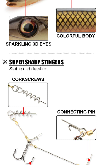 Spinpoler Big Fish Soft Fishing Lure With Stinger Rig Hook Set 14cm/18cm Jigging Trolling For Saltwater Sea Fishing Tackle Pesca