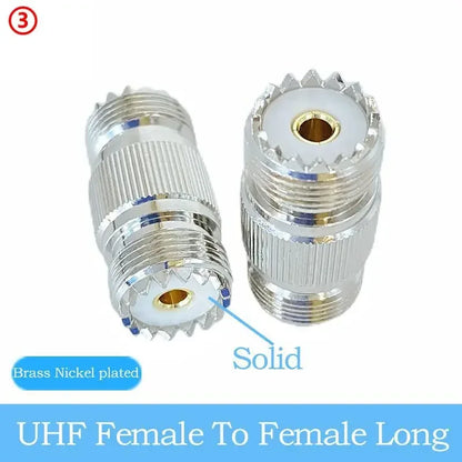 UHFmale Female SO239 PL259 Connector UHF 3 Way Splitter UHF 4-hole Panel Mount Flange RF Coaxial Pure Copper High Quality