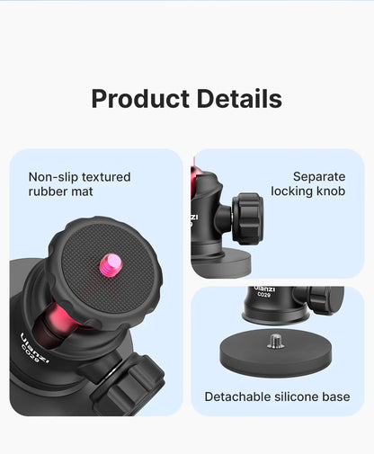 Ulanzi C029 Magnetic Tripod Ball Head Cloud Terrace for Gopro 7 8 9 10 11 12 Smartphone Action Camera Base Mount