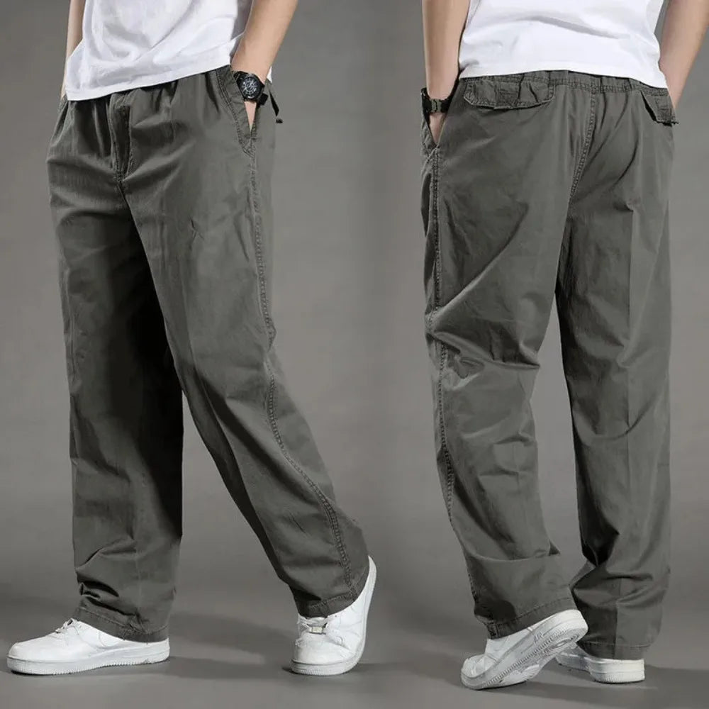 2026 Men's Cargo Pants Summer Spring Cotton Work Wear New In Large Size 6XL Casual Climbing Joggers Sweatpants Hombre
