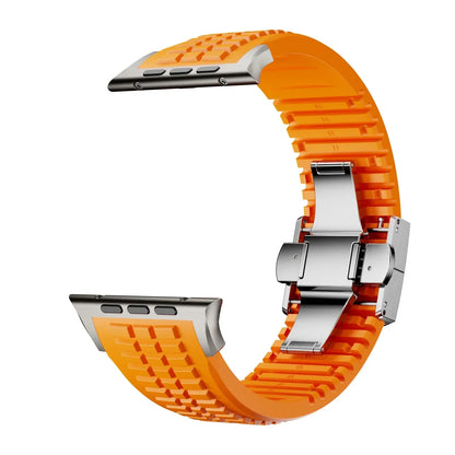 Silicone Band for Apple Watch Ultra 3/2 49mm Strap Men Sport Bracelet for Iwatch 11 10 9 8 7 6 5 Se 46mm 45mm 44mm  Watchband