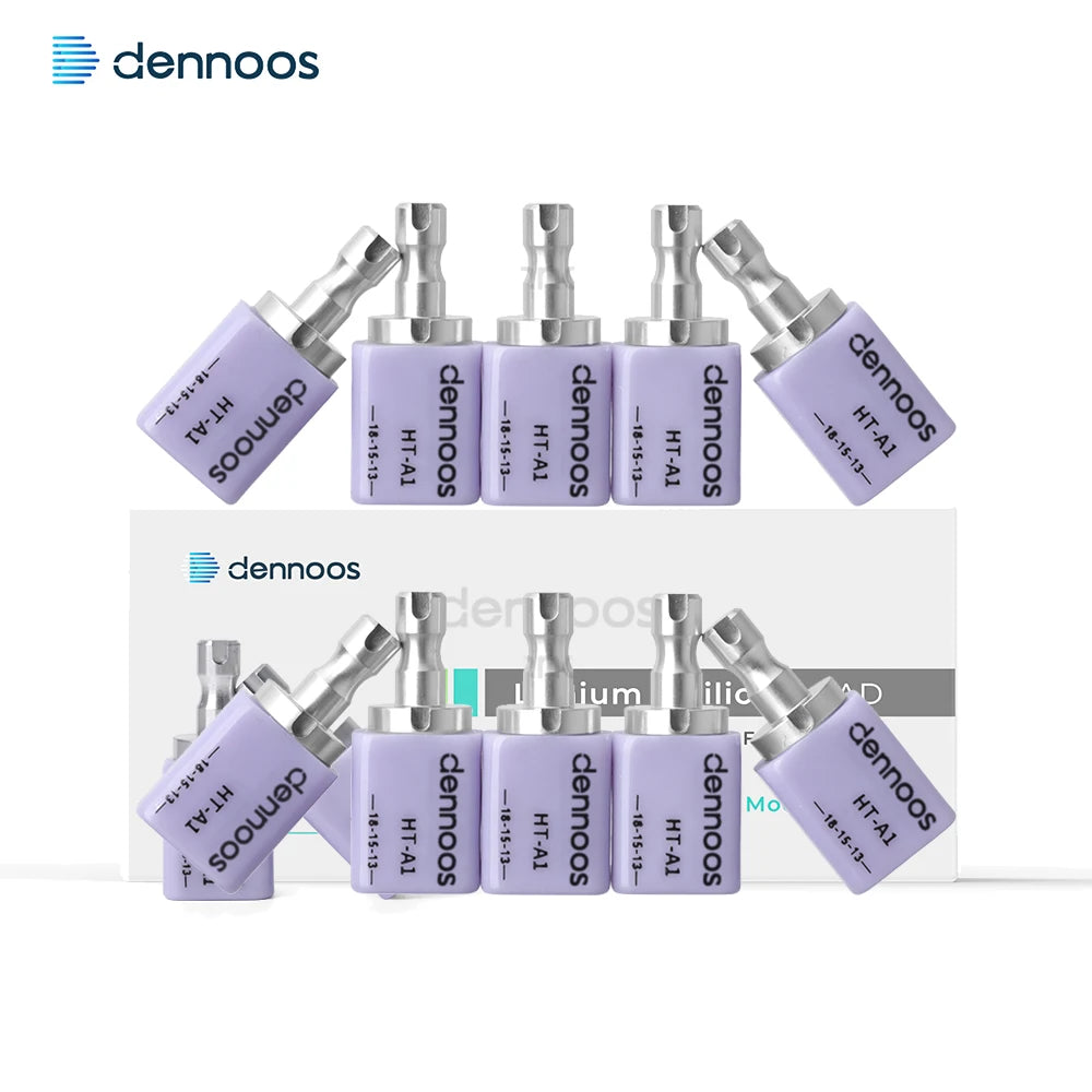 10PCS Lodden Dennoos Dental Lithium Disilicate C14 Glass Ceramic Blocks Cubes LT/MT/MO/HT for CADCAM Sirona Cerec Milling System
