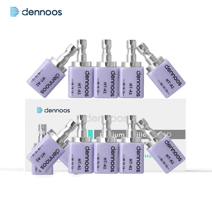 10PCS Lodden Dennoos Dental Lithium Disilicate C14 Glass Ceramic Blocks Cubes LT/MT/MO/HT for CADCAM Sirona Cerec Milling System