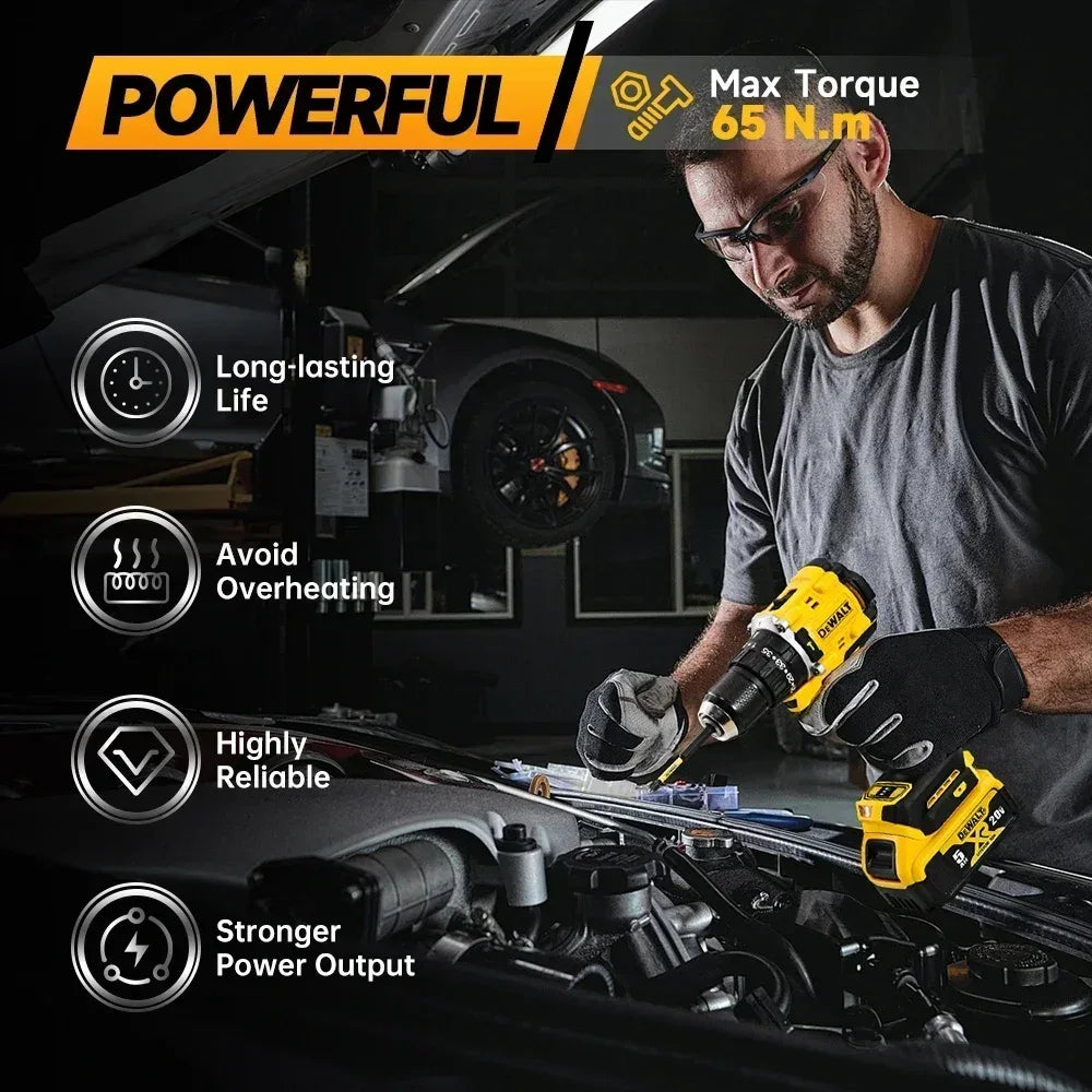 DeWalt DCD805 20V Screwdriver Clave Without Brushes, Compact Drill Tools Driver Battery Impact Wrench, Power Tool Cordless drill