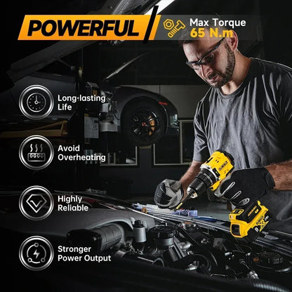 DeWalt DCD805 20V Screwdriver Clave Without Brushes, Compact Drill Tools Driver Battery Impact Wrench, Power Tool Cordless drill