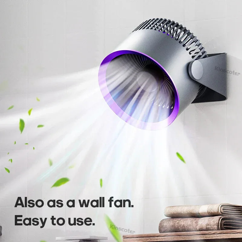 4000mAh Electric Fan Portable Cordless Air Circulator Desktop Wall Mount Ceiling Fan Air Cooler Home Silent Ventilation Fan