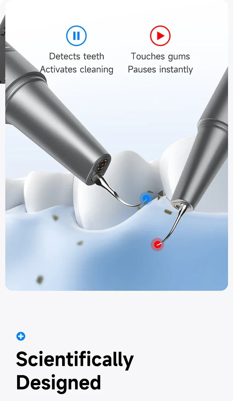CURVY MOON Visible Electric Ultrasonic Tooth Cleaner with Camera Tartar Remover Tooth Stain Cleaning Tools Teeth Whitening Care