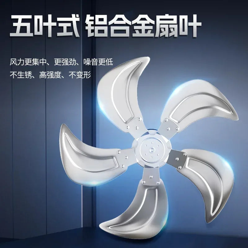 220V Industrial Strong Standing Fan, Cylinder Home Electric Fan High Power Commercial Desktop Powerful Floor