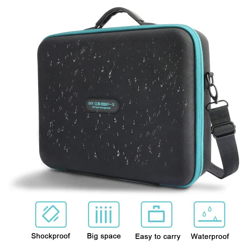 Waitley Portable Tool Battery Storage Case Waterproof accessories box For Makita ect batteries store carry, Can DIY partition