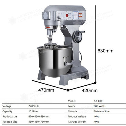 Stand Mixer Kitchen Appliances 10L 15L Electric Kitchen Mixer Food Processor Dough Kneading Machine Kneader