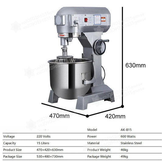 Stand Mixer Kitchen Appliances 10L 15L Electric Kitchen Mixer Food Processor Dough Kneading Machine Kneader