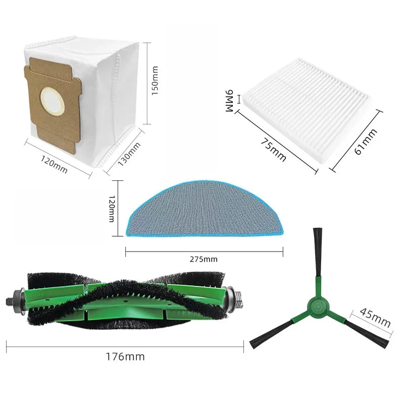 Accessories For iRobot Roomba Combo Essential / 2 Essential, Roomba Vac 2 Essential / 105 Robot Vacuum Cleaner Mop Cloths Part