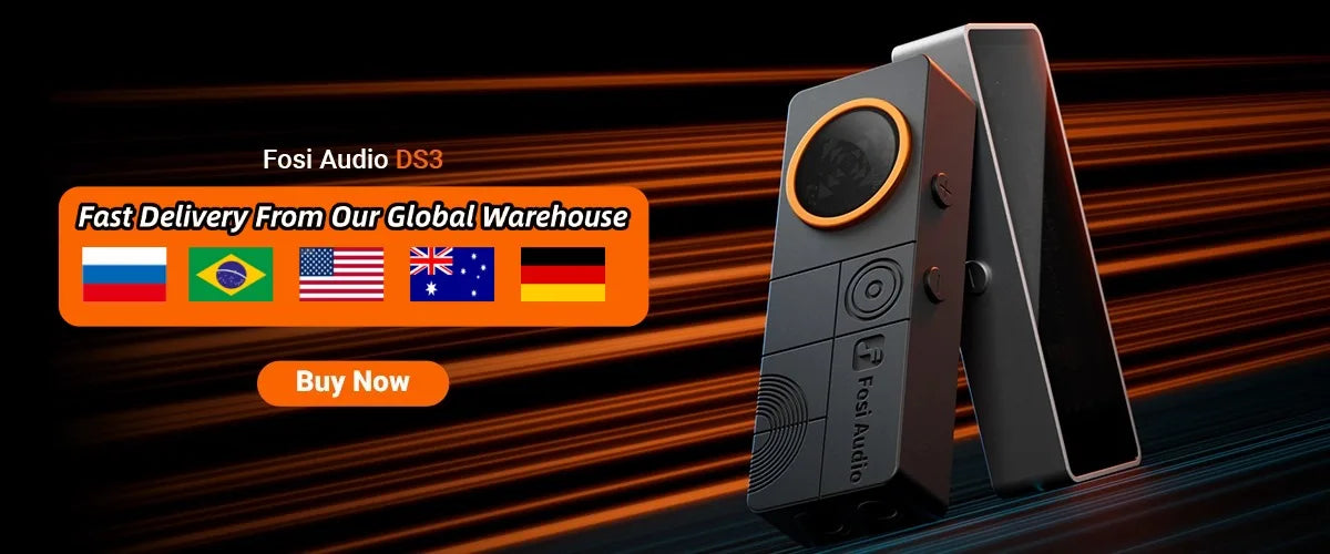 Fosi Audio DS3 DAC Amp Portable HIFI Headphone Amplifer  XMOS XU316 DSD512   dongle dac 4.4mm Balanced/3.5mm Jack