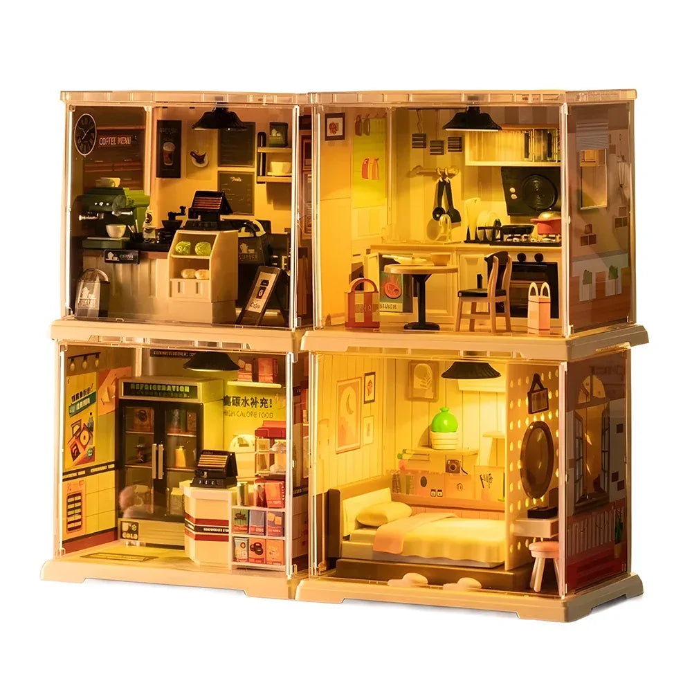 New DIY Miniature House Model with Soft Lights, High-Detail Quality, Easy 1-Hour Assembly, Perfect Birthday & Christmas Gift