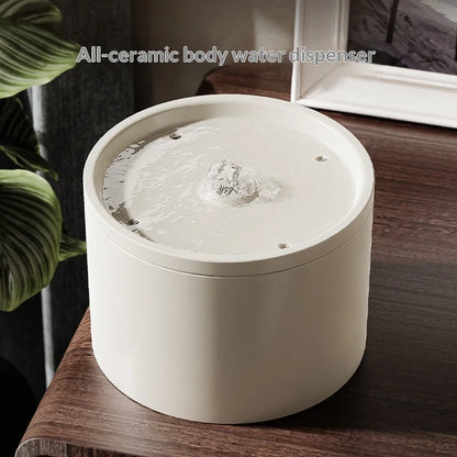 Cat Automatic Water Dispenser Pet Ceramic Water Bowl Dog Bowl Water Dispenser, Circulation Water Flow Water Dispenser