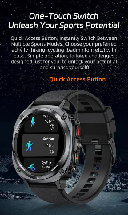 BWSMRIG New Men Smart Watch IP68 Waterproof Bluetooth call  Heart Rate Sleep Monitoring Sport Fitness Smartwatch for Android IOS