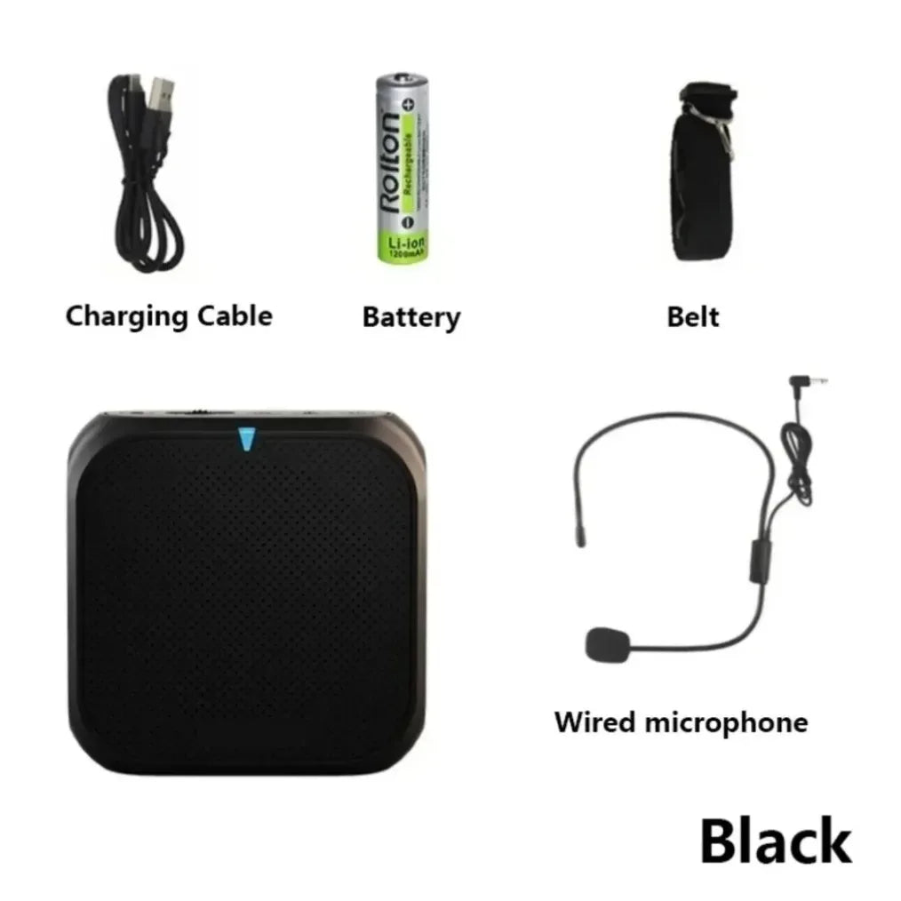 Rolton K400 Portable Voice Amplifier Megaphone Booster 4 Colors Portable Wired Mini Audio Speaker FM Radio MP3 Teacher Training