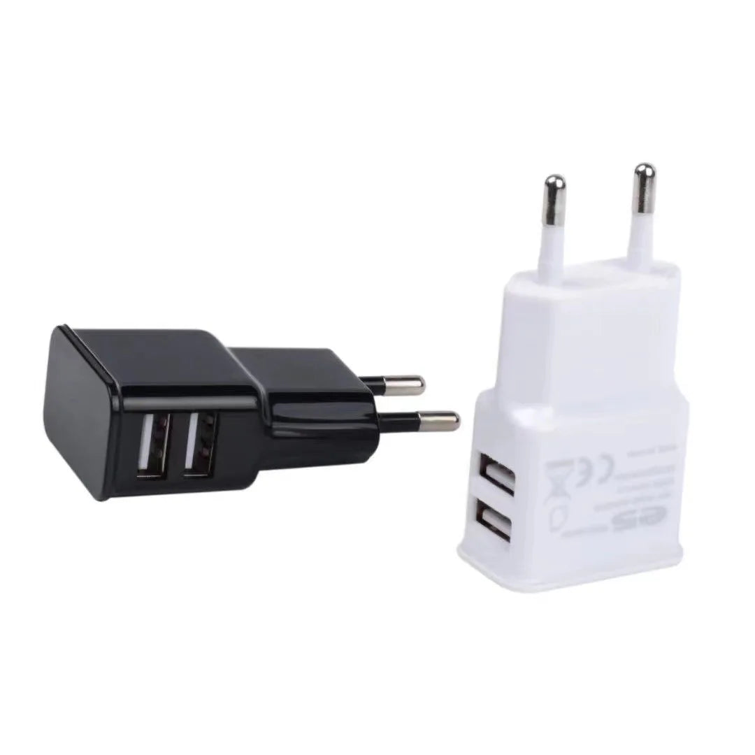 5V 2A USB Charger Travel Wall Charging Head Mobile Phone Dual USB Charger AC Adapter Portable EU Plug For iPhone Xiaomi Samsung