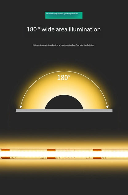 DC 12V 24V FOB COB Strip 320Leds/M High Density RA90 White 3000K 4000K 6000K IP21 Flexible Ribbon Rope LED Light