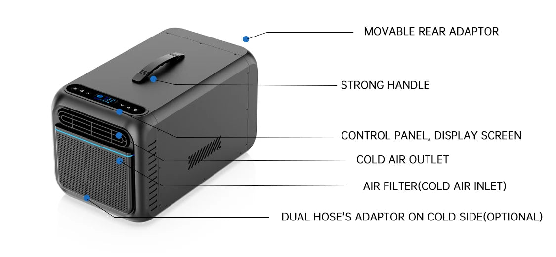 Air Conditioners with Inverter 12V,Portable Air Conditioning  2300Btu,Use Car,Home,Camping