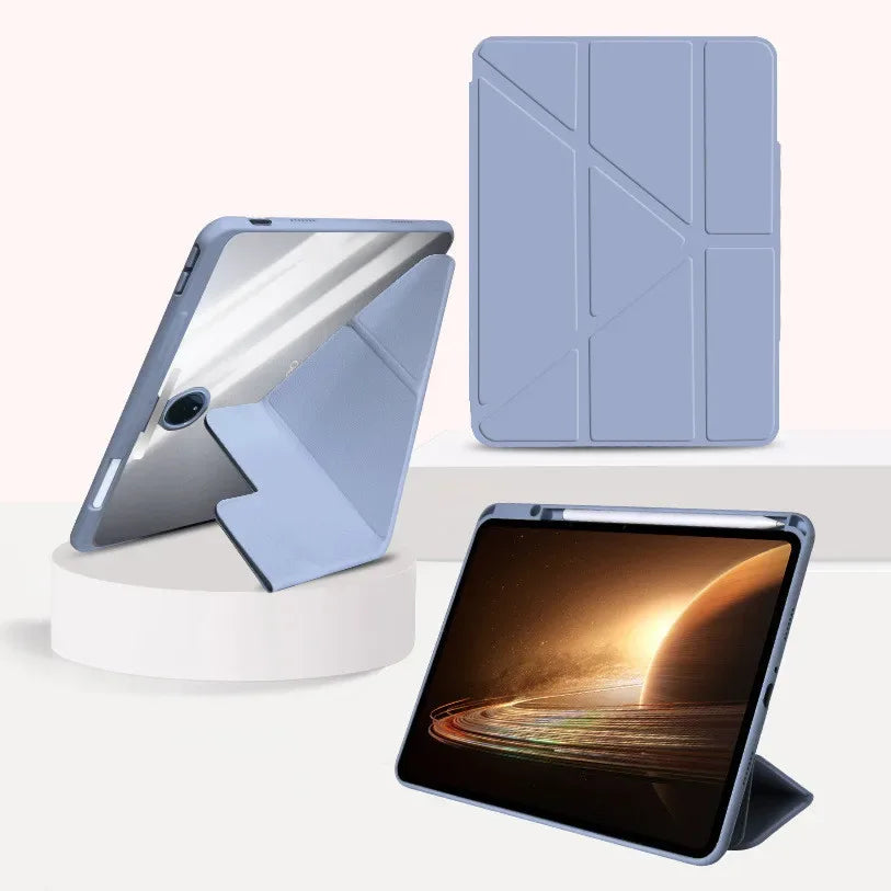 New Case For OnePlus Pad 2 12.1 Pro 12.1 Pad 11.61 GO 11.35 Y-Folding Acrylic Anti-bending Cover With Buckle Tower