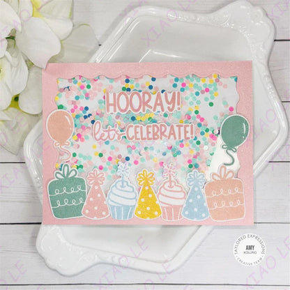 Birthday Bash Icing on the Cake Metal Cutting Dies And Stamps DIY Scrapbooking Card Stencil Paper Cards Handmade Album Stamps