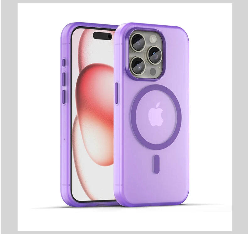 Magnetic Wireless Charge For Magsafe Case for iphone 17 Air 16E 16 15 14 13 12 11 iphone17 Pro Max Plus Matte TPU Bumper Cover