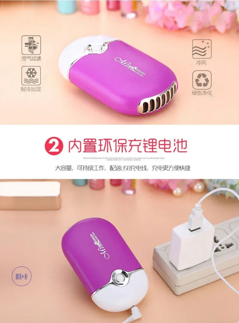 New USB Mini Fan Air Conditioning Blower USB Charging Fan Eyelash Hair Dryer Portable Nail Polish Quick Dry Pocket Cooling Fan